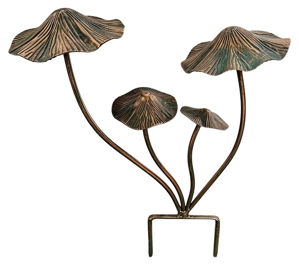 Metallener Pilz-Gartenstecker, rostfrei, Pilz-Bodendekoration, Gartendeko für Terrasse, Rasen, Pflanzkübel und Wege