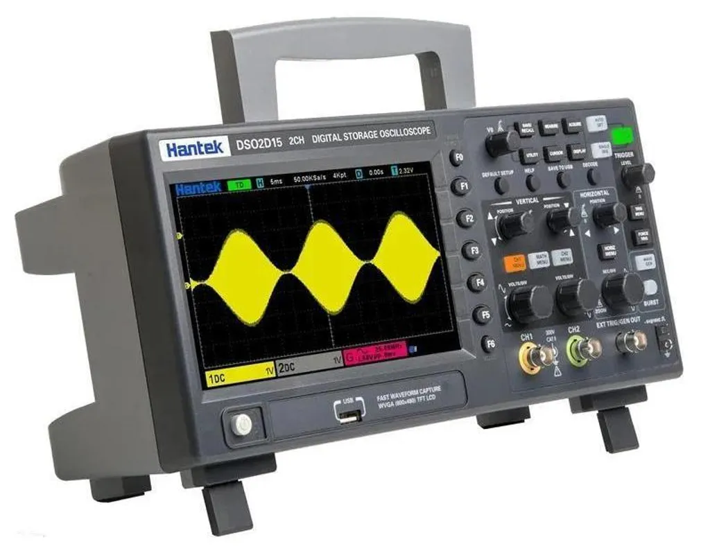 Oscilloscope de table 150 MHz DSO2D15 à 2 voies pour mesures électroniques