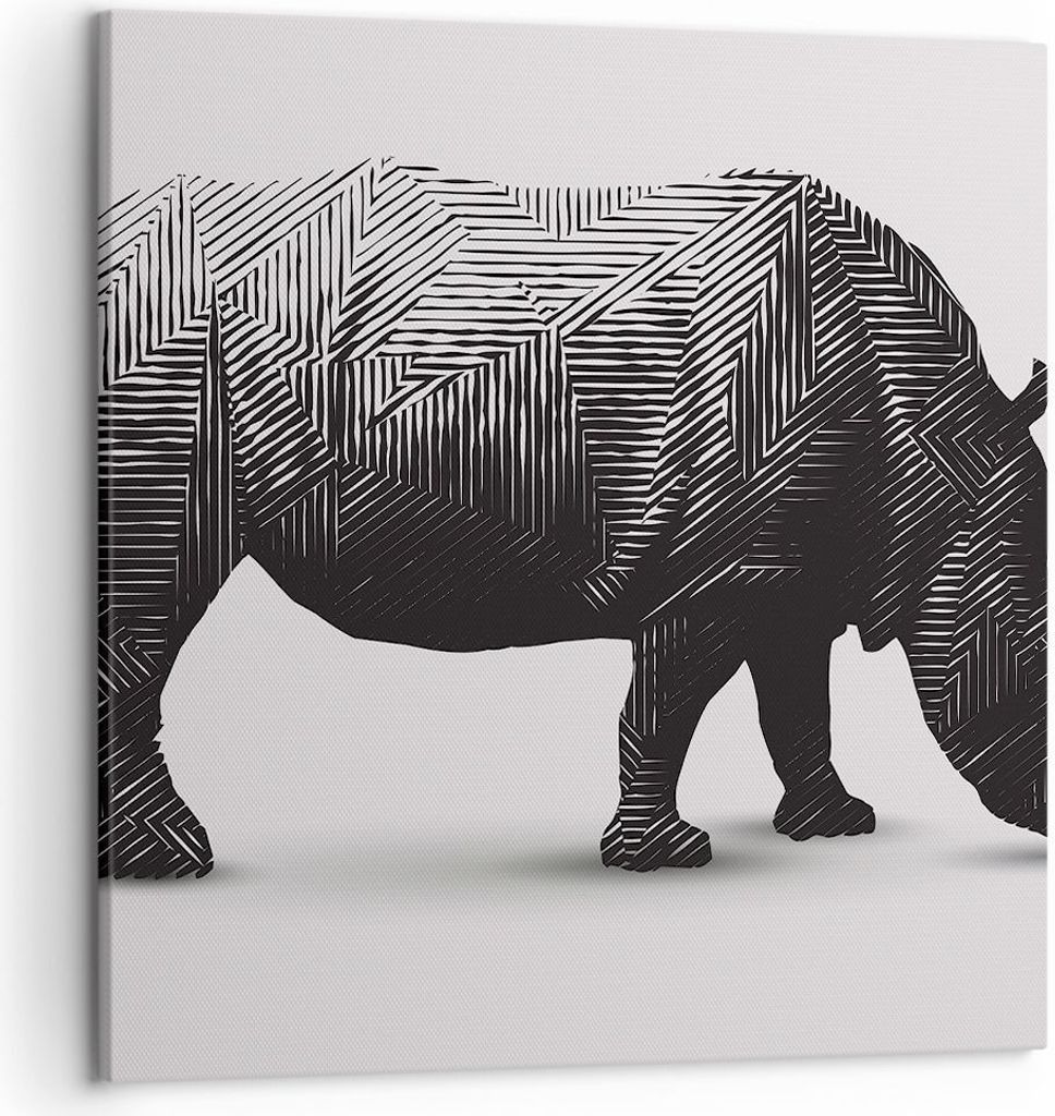 Bild auf Leinwand - Leinwandbild - Nashorn Tier Afrika Produktbild 