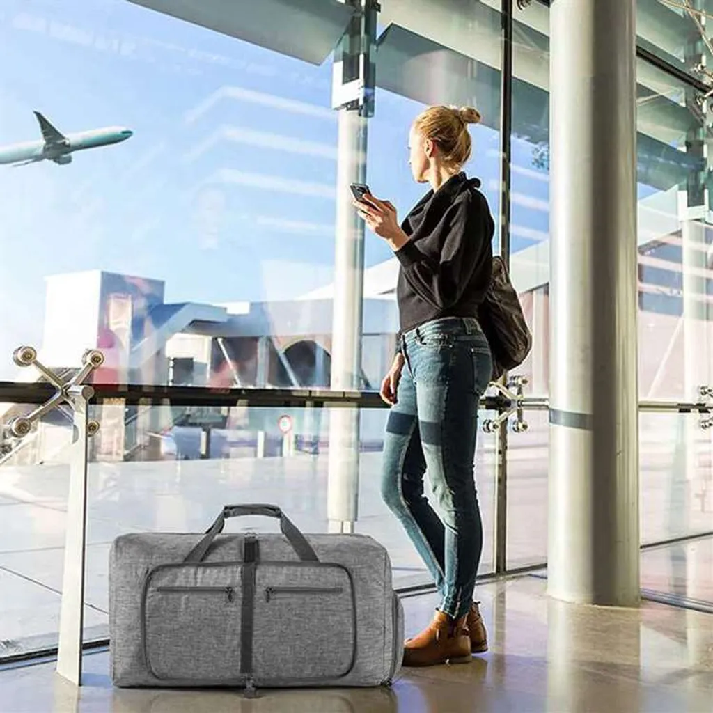 Borsa Viaggio Grande Capacità 115L Rosso | Borsa Sportiva Unisex per Famiglia - 6