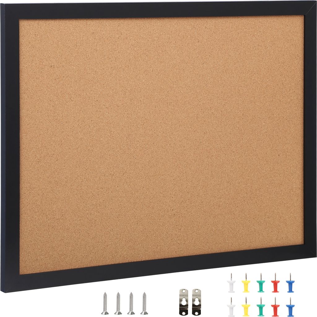 SucceBuy 36x24 Zoll Korktafel, Pinnwand mit MDF-Rahmen, Produktbild 