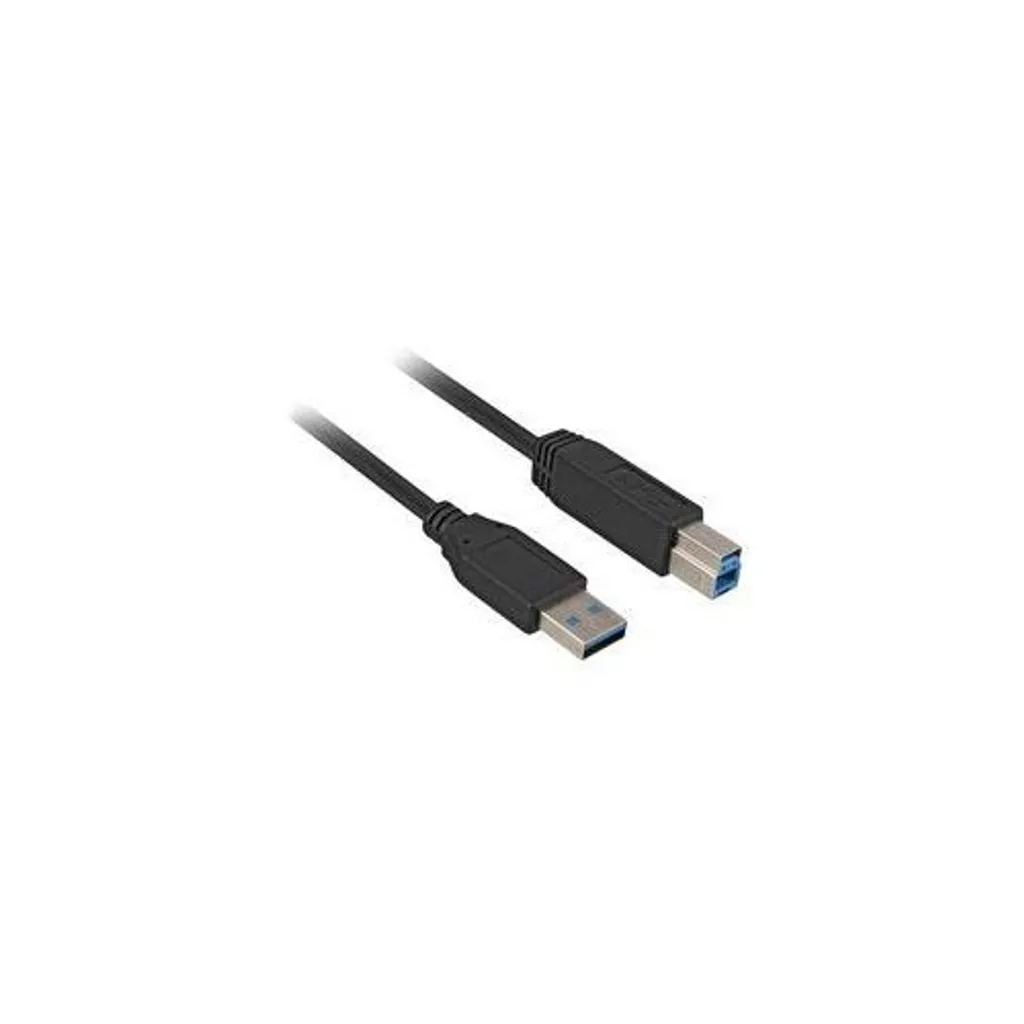 Sharkoon 5m USB 3.0 A/B Active-Grade Cable | 5Gbps High-Speed Nero