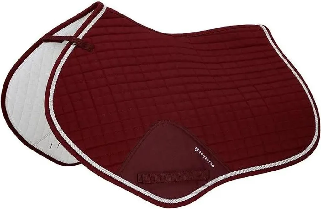 Tapis de selle de jumping Equestro Shaped Red Full pour le saut