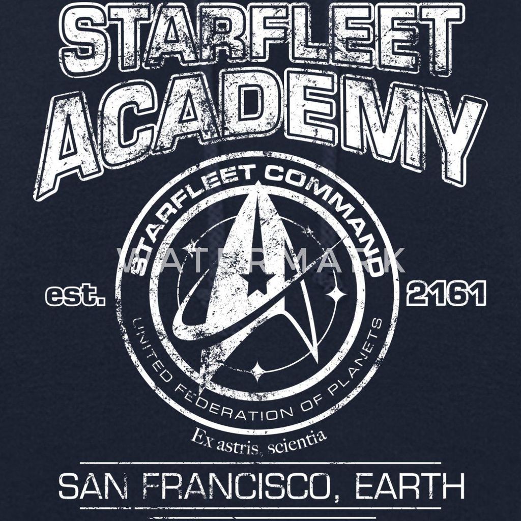 Spreadshirt Star Trek Discovery Starfleet Academy Damen Hoodie, XXL, Navy