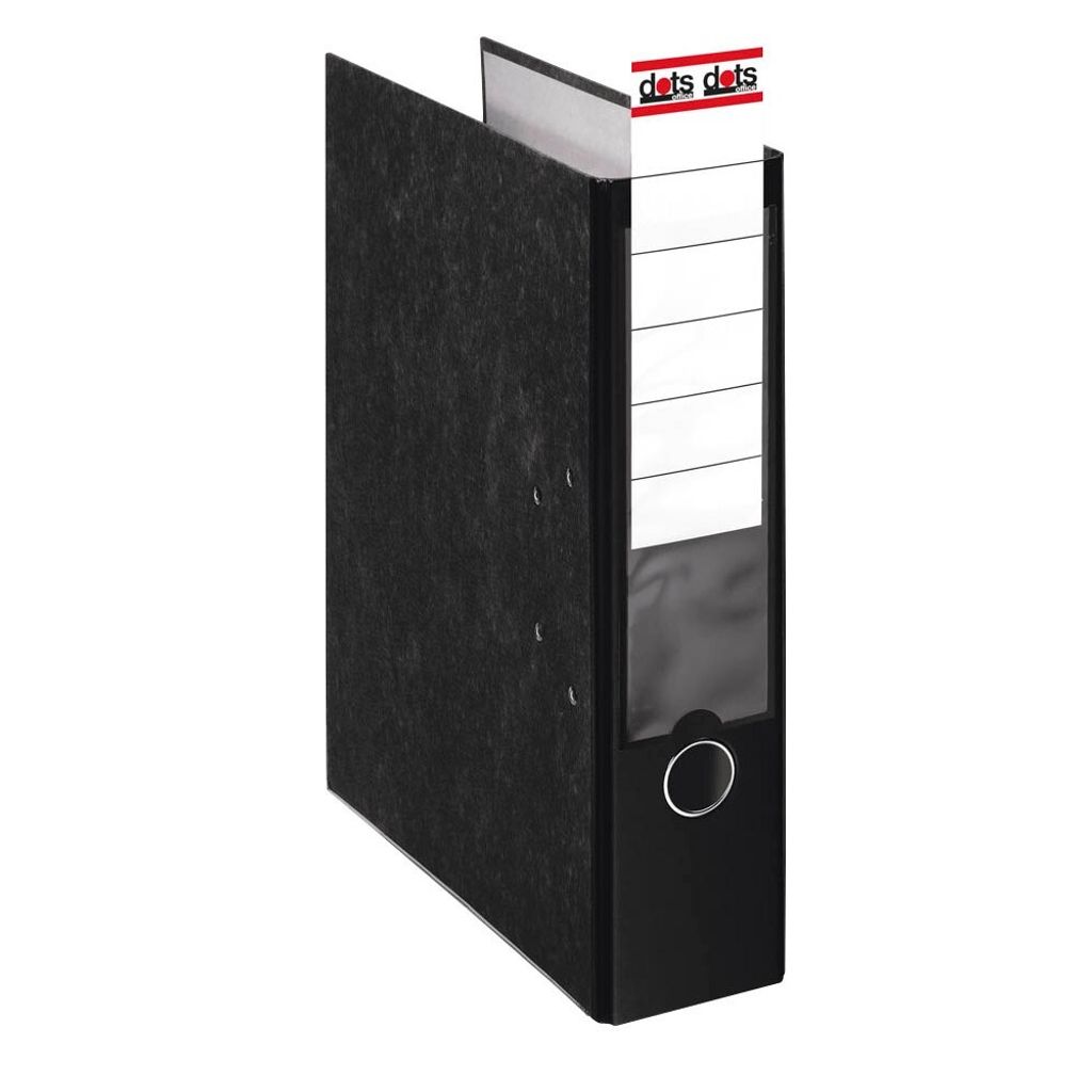 dots Ordner schwarz marmoriert Karton 8,0 cm DIN A4 Produktbild 