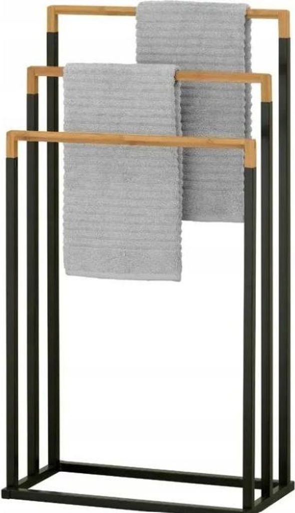 Brunbeste Stehender Handtuchhalter – Schwarz/Bambus – 3 Produktbild 