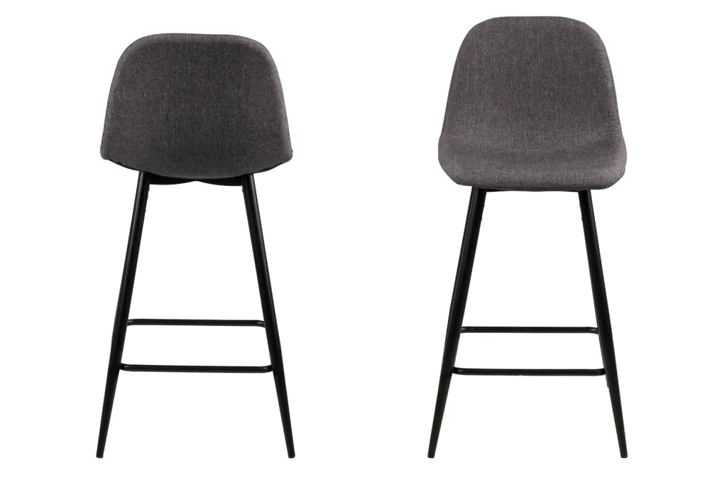 Tabouret de bar gris Willy stable et confortable pour dos sensibles