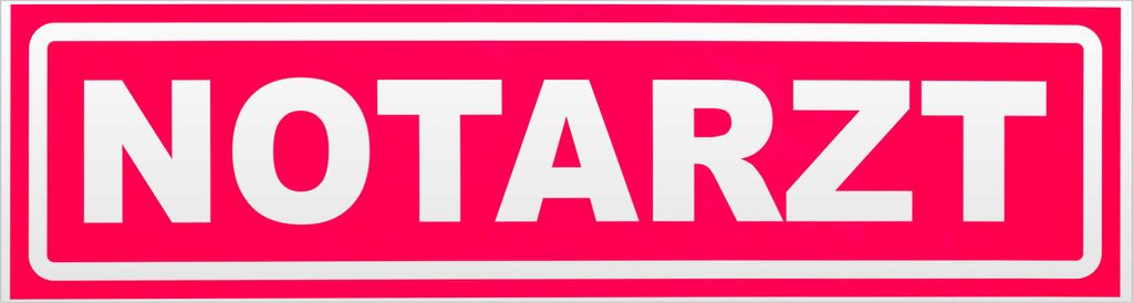 Kiwistar Notarzt invertiert Magnetschild Schild magnetisch - 60cm Neonpink - Magnetfolie für Auto PKW Kfz