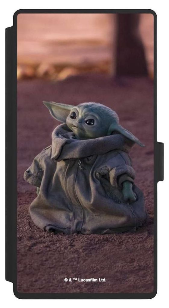 NIVOCASE Klapphülle für Samsung Galaxy S23 Ultra Handyhülle aus Kunst Leder NIVOflip schwarz Star Wars Baby Yoda The Child