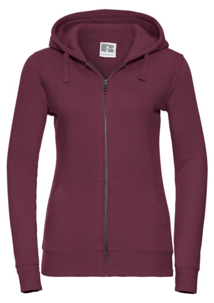 Russell - "Authentic" Hoodie mit durchgehendem Reißverschluss für Damen LT5323 (XL) (Burgunderrot)