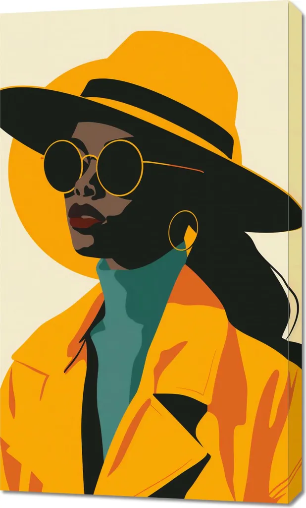 Toile Imprimée Jaune 60 x 100 cm - Décoration Murale Contemporaine