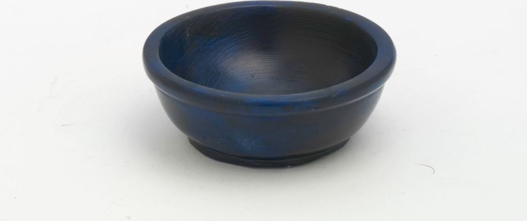 Räucherschale, Weihrauchschale aus Specksten in Blau Ø 6,5 cm für Räucherkohle
