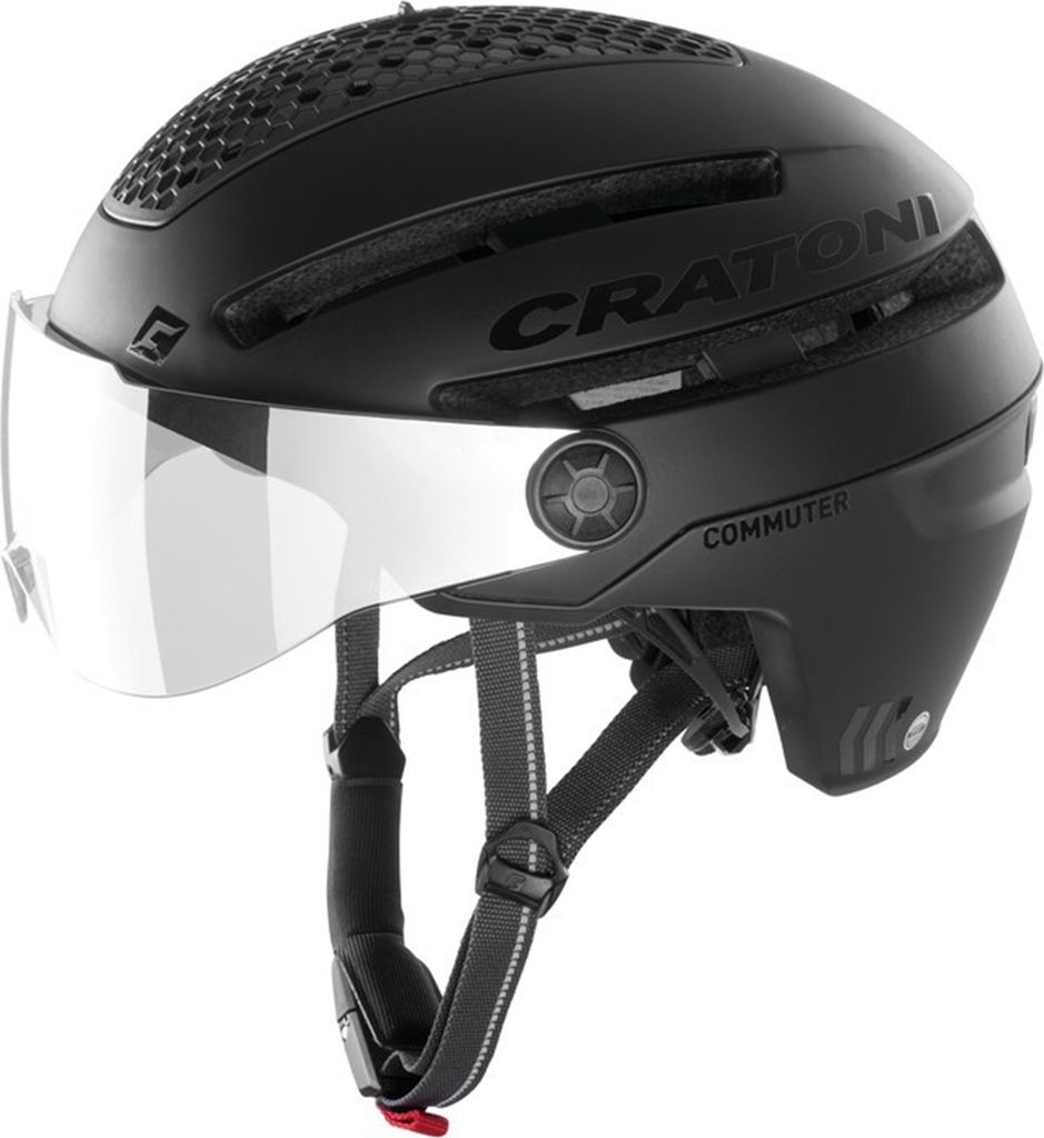 Cratoni Fahrradhelm Commuter Vision schwarz matt, Gr. S/M (54-58cm), Pedelec