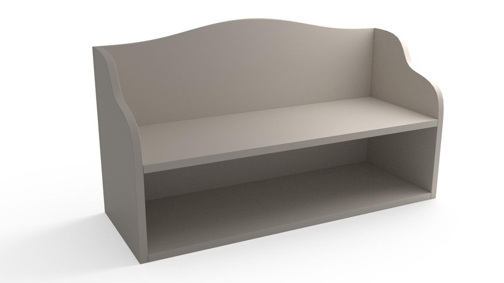 regalik Schuhbank mit Sitzfläche – Bank mit Schuhablage in Kaschmir für Flur oder Kinderzimmer – mit abgerundeten Kanten – 80x30x50 cm – ...