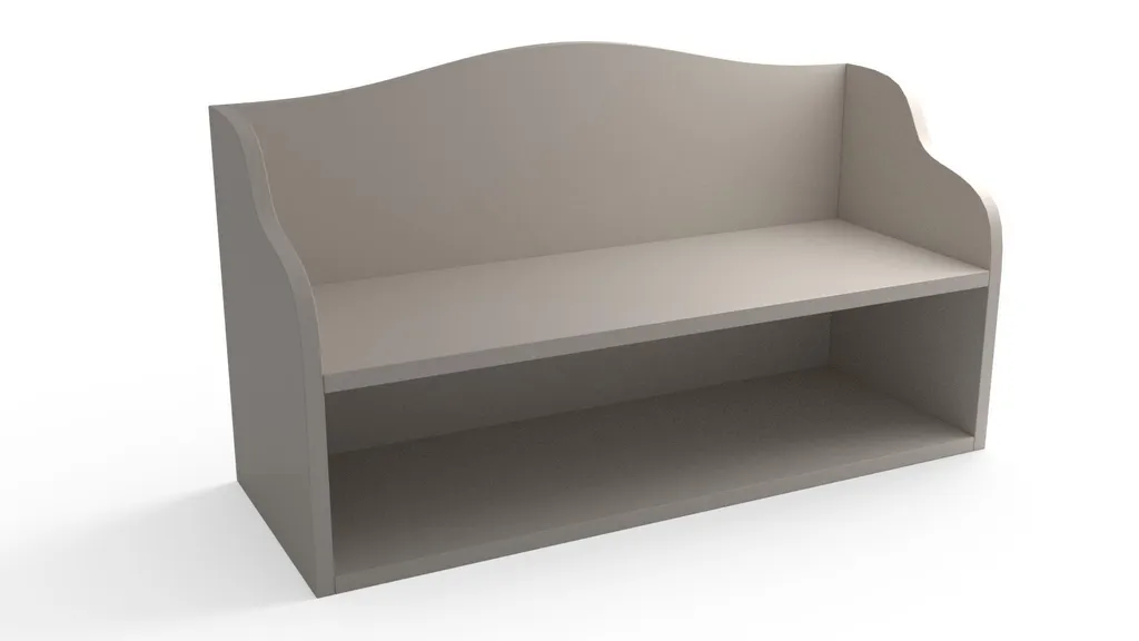 Meuble étagère à chaussures design avec banc intégré pour couloir