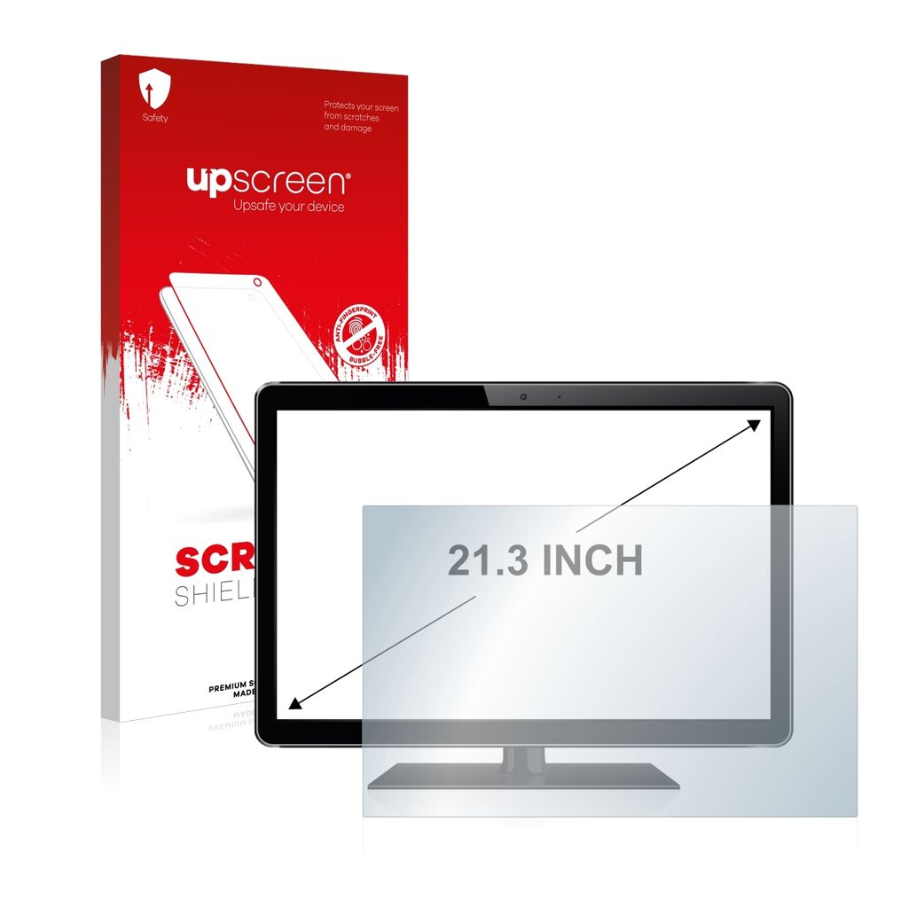 upscreen Schutzfolie für Industrie-Monitore mit 54.1 cm (21.3 Zoll) Displays 433 x 325 mm Displayschutz Displayschutzfolie Folie Klar Transparent