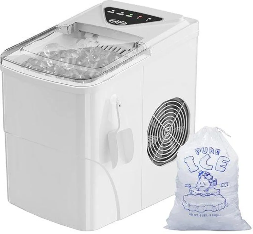 Machine à glace 15kg/24h avec auto-nettoyage et cycle rapide de 6 min
