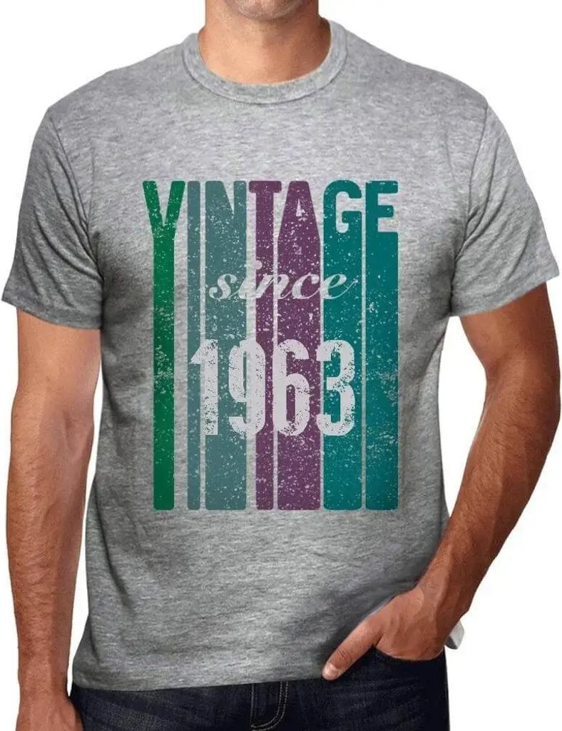 Herren Grafik T-Shirt Weinlese seit 1963 – Vintage Since 1963 – Geschenk 61. Geburtstag Jahrestag 61 Jahre Jubiläum 61 Jährige Mann Jahrgang ...