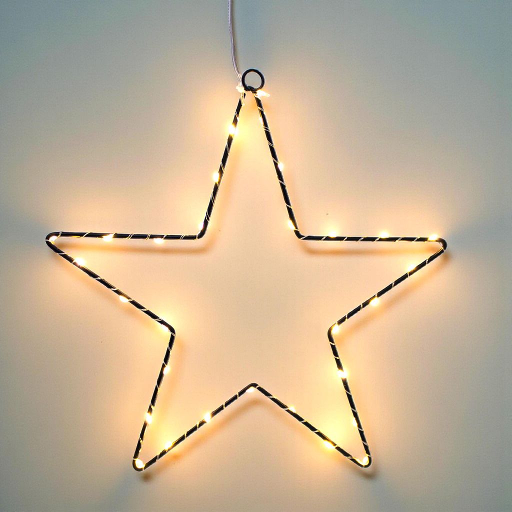 A star-shaped light decoration with LED lights.