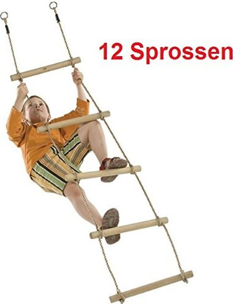 Premium Strickleiter 12 Holzsprossen, Länge: 440 cm Produktbild 
