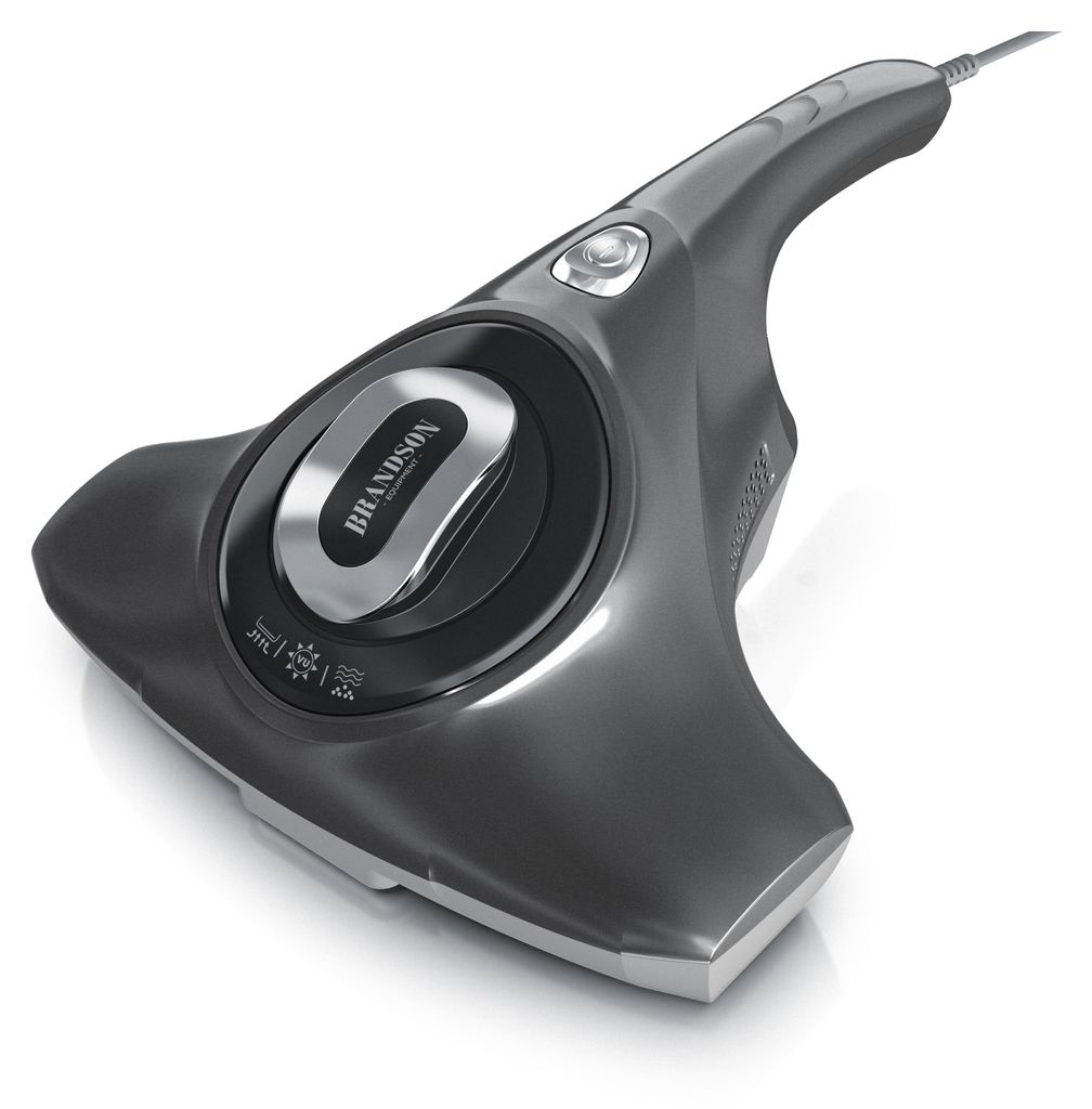 A close-up, studio shot of a handheld vacuum cleaner against a white background.