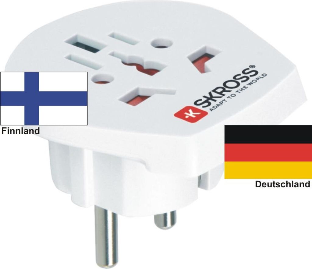 Reiseadapter Deutschland auf Finnland - Skross 1.500211 Reisestecker
