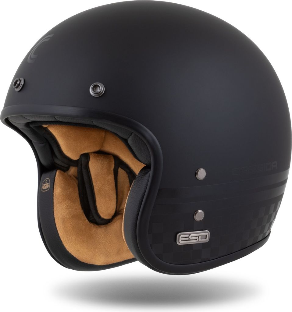 Openfacehelm Schutzhelm Quad Eso Forty Nine BlackOut Cassida black Größe XL
