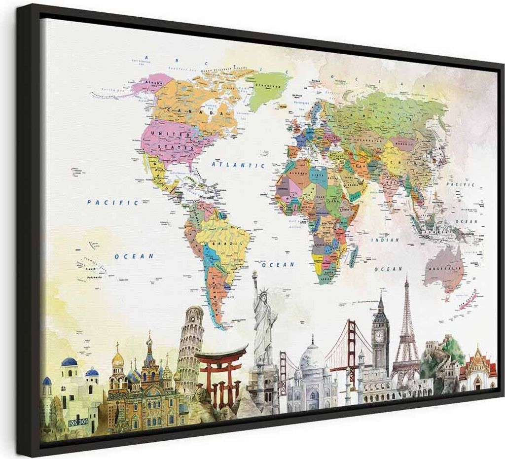 Italienischer Leinwand Leinwandbild - Wonders of the World Produktbild 