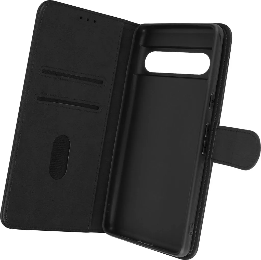 BEZ Cover Portafoglio Per Google Pixel 7a In Pelle Con Kickstand E Chiusura Magnetica - Custodia Protettiva Con Porta Carte, Nero - 4