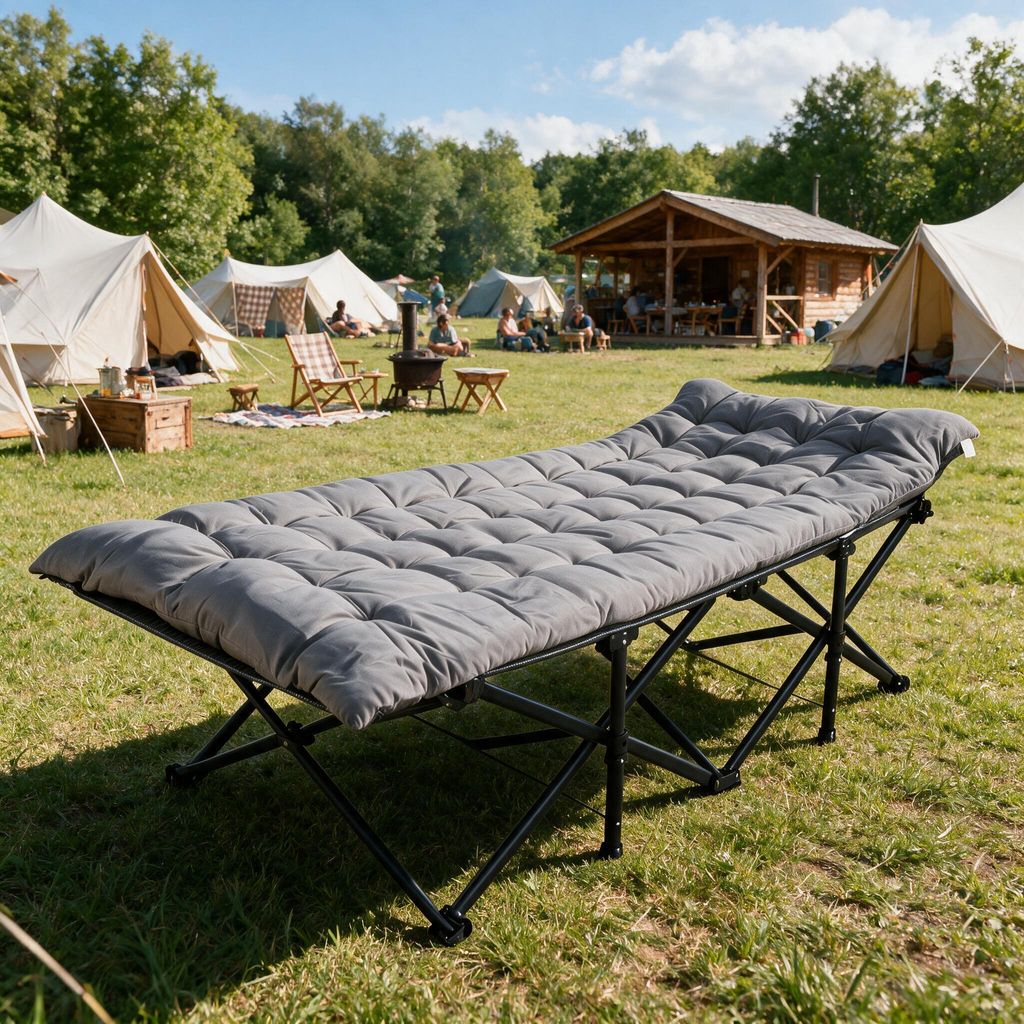 Sekey 202 x 80 x 45 cm XXL Tragbares Feldbett mit Matratze