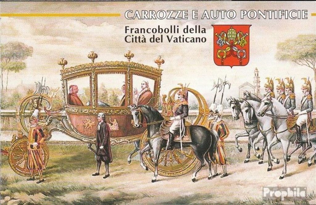 Briefmarken Vatikanstadt 1997 Mi MH0-6 (kompl.Ausg.) postfrisch Päpstliche Kutschen und Automobile