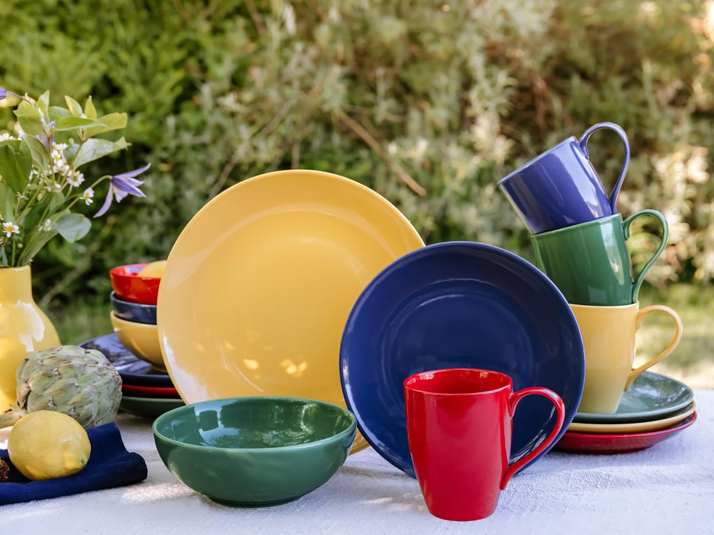 CreaTable, 25283, Joy Bunt, Kombiservice 16-tlg, Steinzeug