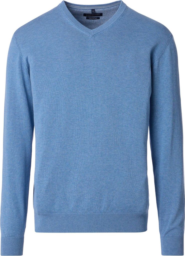 CASAMODA Herren Pullover V-Neck Regular-Fit Blau XXL Produktbild 