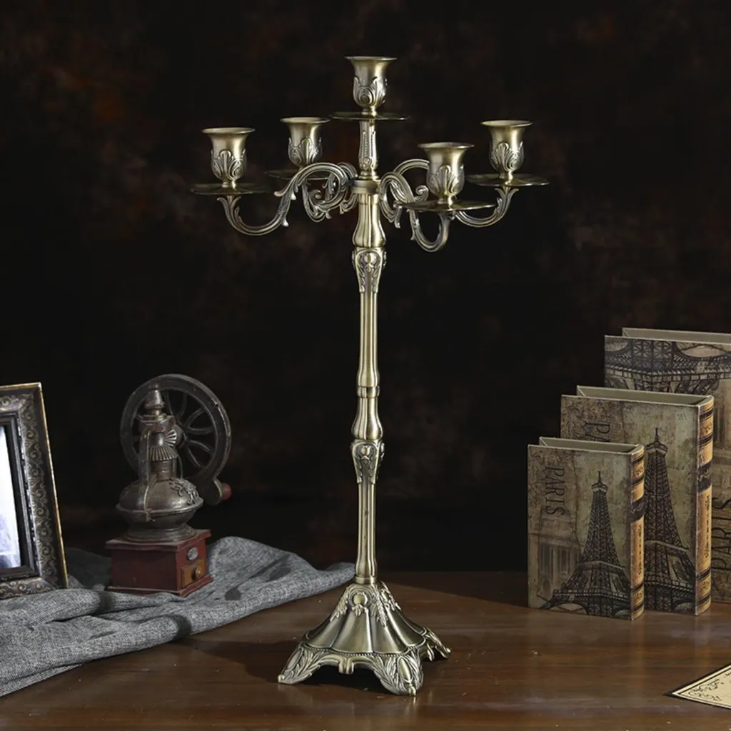 Grand Candélabre 5 Branches en Bronze 65cm - Centre de Table de Réception - 4