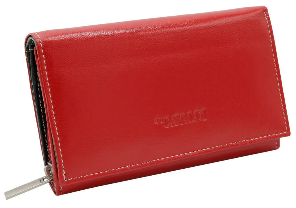 Portafoglio RFID Donna 4U Cavaldi Rosso | Pelle Naturale Grande Formato