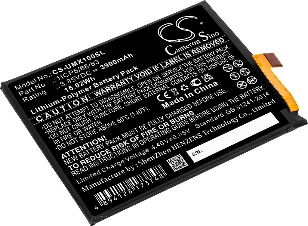 TECHTEK Baterie kompatibilní s [UMI] UMIDIGI X nahrazuje Obrázek produktu 