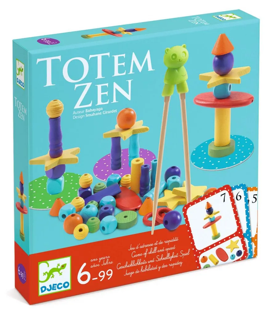 Jeu de société Totem Zen Djeco : Un jeu de manipulation en bois éducatif