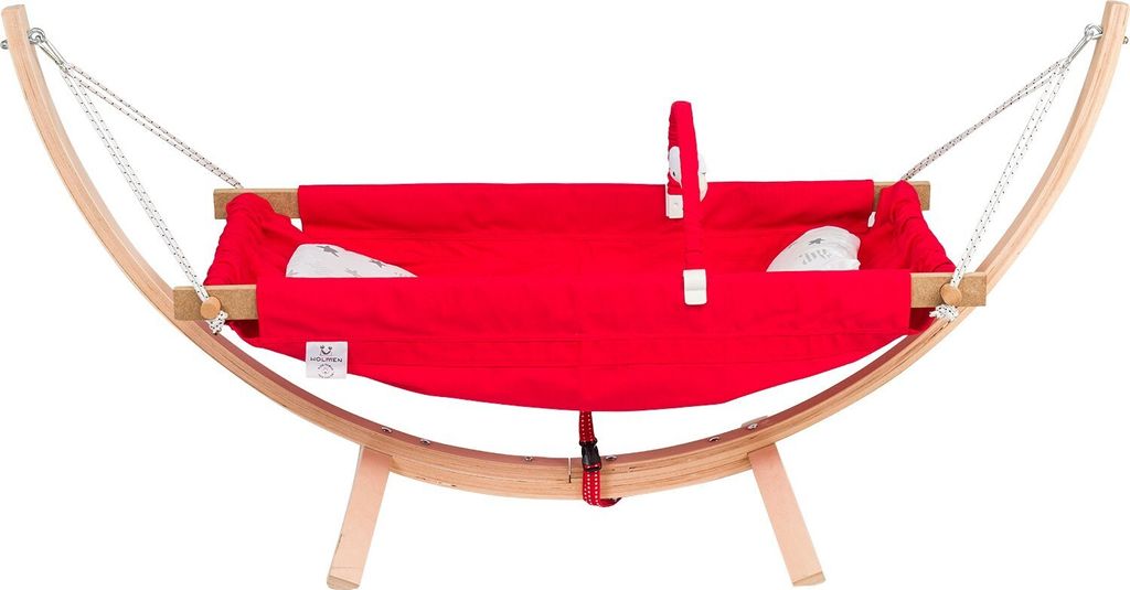 Evila Originals, Fethiye - Red, Kinderbetten, Babyhängematte, Rot, Baumwolle, 135 x 44 x 56 cm