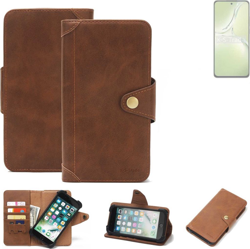 K-S-Trade Handyhülle kompatibel mit Oppo K12x 5G CPH2667 Schutz Hülle Walletcase Bookstyle Tasche Case Handytasche Wallet Flipcase Cover Polyuret...