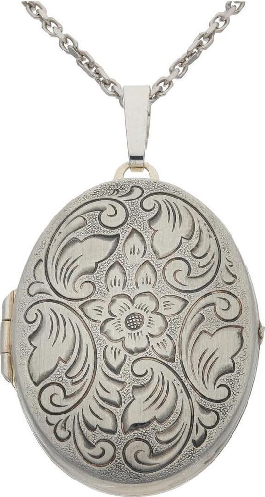 JuwelmaLux Anhänger 925/000 Sterling Silber,leicht geschwärzt, Medaillon JL19-02-0037