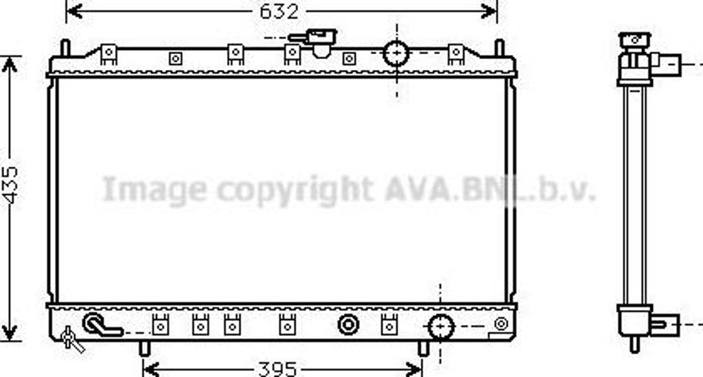 PRASCO AI2235 Kühler Wasserkühler Motorkühler für AUDI A6 Avant (4F5, C6) A6 Limousine (4F2, C6) A6 Allroad (4FH, C6)