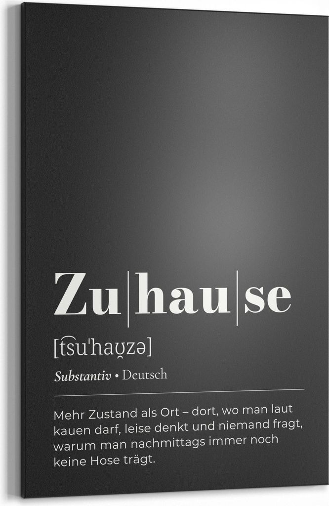 DEQORI Kreidetafel 40x60 cm 'Zuhause - Definition' Tafel Wandtafel Schreibtafel