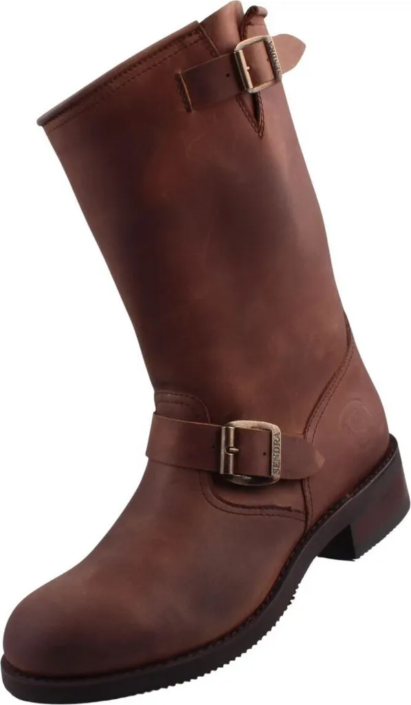 Bottes de moto et ville Sendra 2944 Braun en cuir durable pour homme