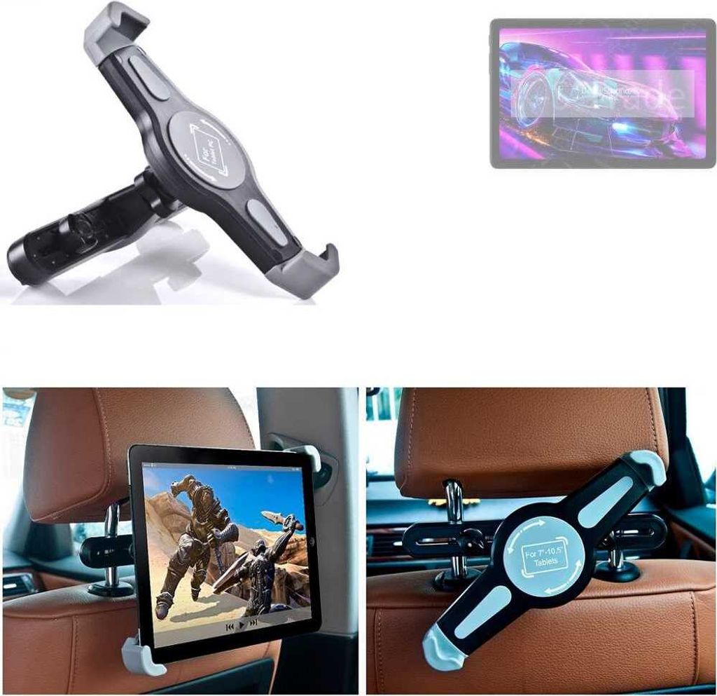 K-S-Trade Tablethalterung kompatibel mit Alldocube iPlay 50S KFZ Kopfstützen Halterung 360° Auto Sitzhalterung Headrest Holder Halter Tablet PC