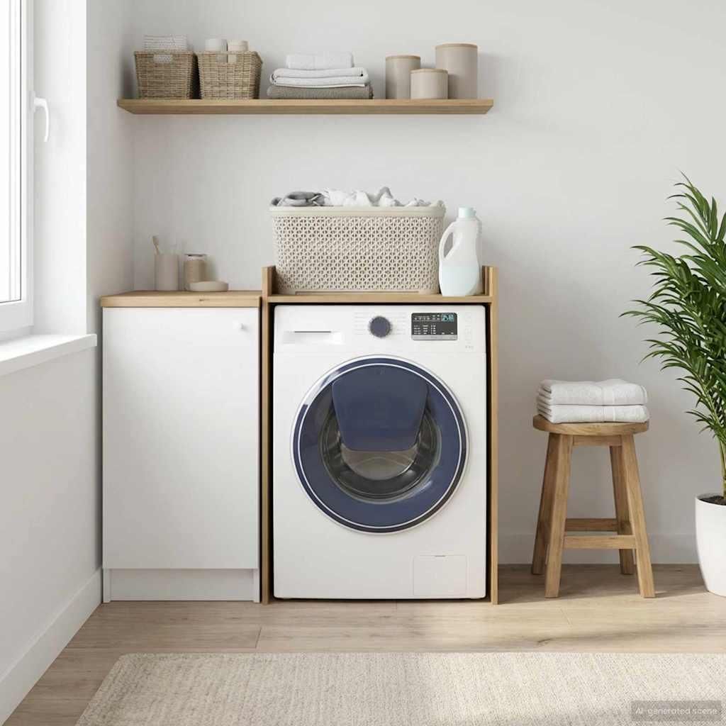 vidaXL Skriňa na práčku, Imitácia "Artisan" (dub), 67,5 x Obrázok produktu 