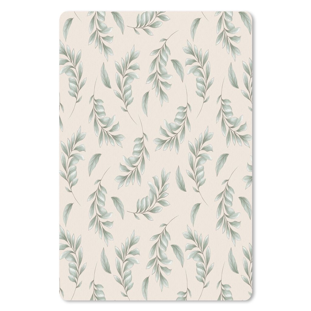 MuchoWow Mauspad Mousepad Blätter - Vintage - Rosa 18x27 cm - Mousepads - Maus Mat - Pad - Mausunterlage