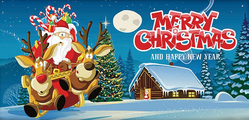 Große Weihnachtsbanner-Hintergrunddekoration für Garagentore im Innen- und Außenbereich, ideal für Partys und Wanddekorationen.