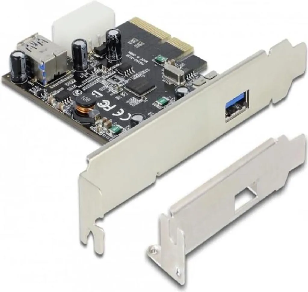 Carte Contrôleur PCIe Delock USB 3.1 Gen 2 Type A (externe+interne)