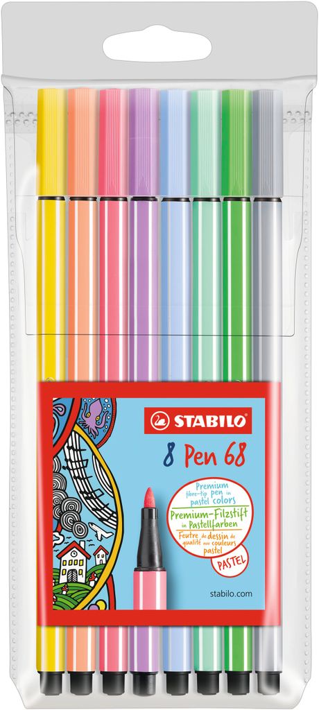 Premium-Filzstift - STABILO Pen 68 - 8er Pack - Produktbild 