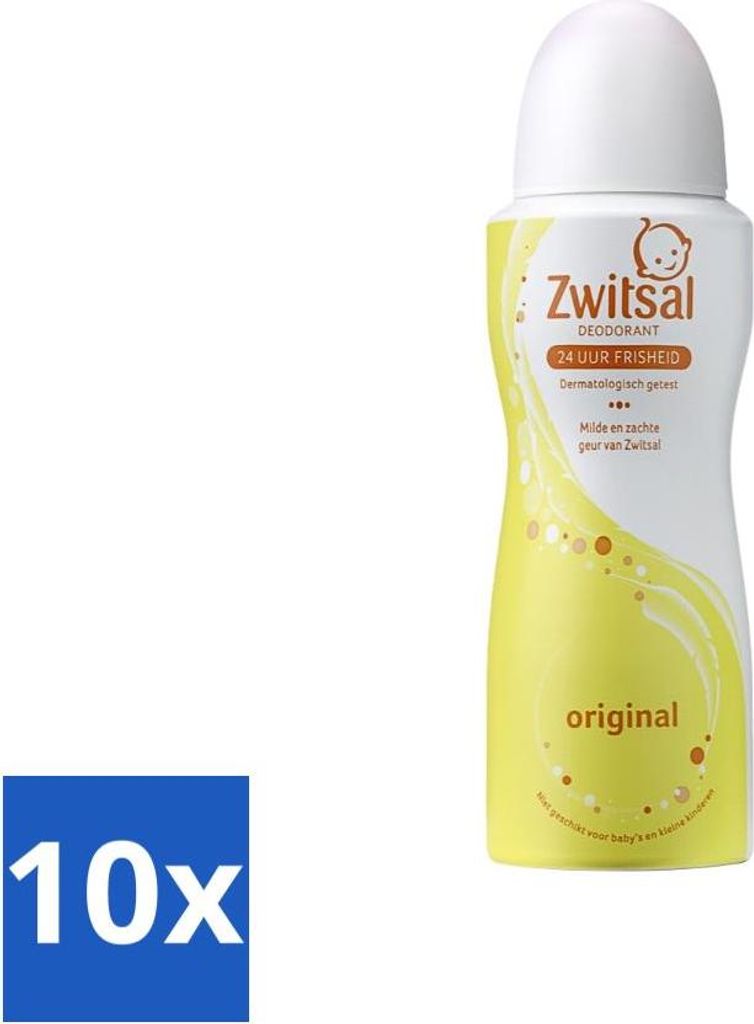 Zwitsal Deodorant Original 100 ml - Vorteilspack - 10 Stücke